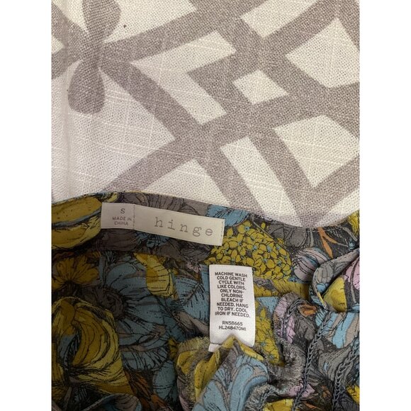 Hinge Womens Floral Button-Down Blouse S - Picture 3 of 5